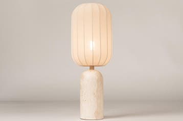 Rietveld Tafellampen - Beige, Zand - Stof, Marmer, Verzenden, Nieuw