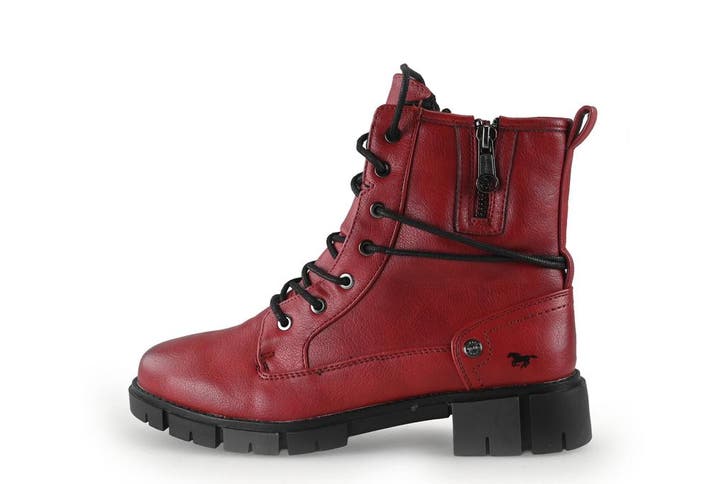 Mustang Enkellaarzen in maat 38 Rood, Kleding | Dames, Schoenen, Rood, Zo goed als nieuw, Lage of Enkellaarzen, Verzenden