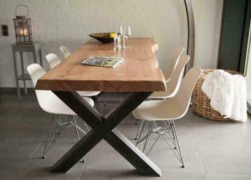 Robuuste Populieren Eetafel of Tuintafel, Ophalen of Verzenden, Nieuw, Hout, Eettafel