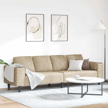 vidaXL Woonkamer Bank Lichtgrijs 250 x 77 x 76 cm, Verzenden, Nieuw, Kunststof, Minder dan 150 cm