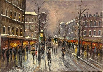 Europese school (XX) - Nevicata a Parigi