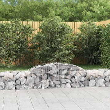 vidaXL Schanskorven 10 st gewelfd 300x50x40/60 cm, Verzenden, Minder dan 60 cm, Nieuw, Metaal