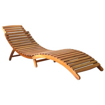 vidaXL Zonligstoelen Massief Acacia Hout Bruin, Verzenden, Nieuw