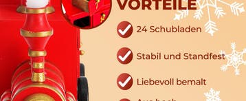 Kerst Adventkalender Trein Rood (Kerst artikelen, Interieur), Verzenden, Nieuw
