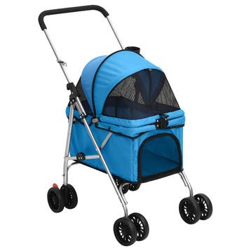 vidaXL Hondenwagen inklapbaar 76x50x100 cm oxford stof blauw, Verzenden, Nieuw