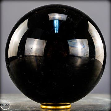 Natuurlijke zwarte obsidiaan Kugel, Mexico- 2924.45 g