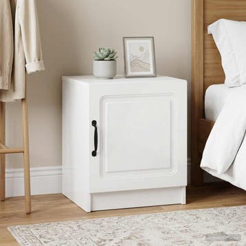 vidaXL Nachtkastje 2 st Hoogglans Wit 43 x 34,5 x 47 cm, Minder dan 45 cm, Verzenden, Nieuw, Minder dan 55 cm