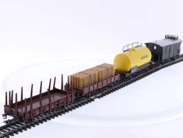 Schaal H0 Märklin 29187 goederen wagens set van de DB #9018, Wisselstroom, Gebruikt, Overige typen, Ophalen of Verzenden