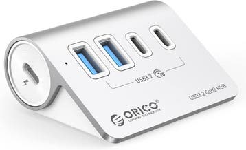 USB-C Hub Aluminium | 4-poorts 10Gbps | Tweedekansje OP=OP, Computers en Software, Dockingstations, Laptop, Ophalen of Verzenden