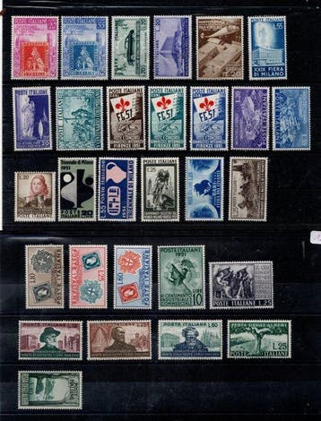 Italië 1951/1951 - 1951 Republiek Italië, jaargang 1951,, Gestempeld