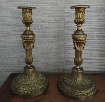 Kaarsenhouder - Verguld brons - Kroonluchters en kandelaars