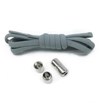 Elastische schoenveters - metalen sluiting - grijs, Ophalen of Verzenden, Nieuw