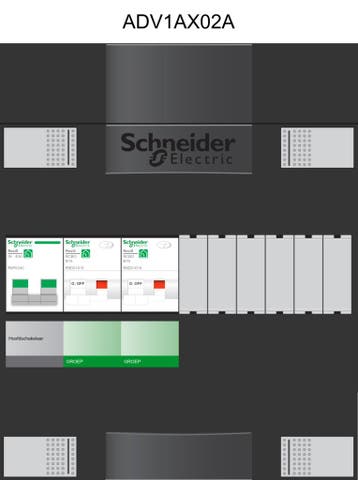 Schneider groepenkast 1 fase met 2 aardlekautomaten, Ophalen of Verzenden, Nieuw, Groepenkast