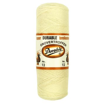 Durable Breikatoen Nr. 12 - 087 ecru - Katoen Garen, Hobby en Vrije tijd, Breien en Haken, Ophalen of Verzenden, Nieuw