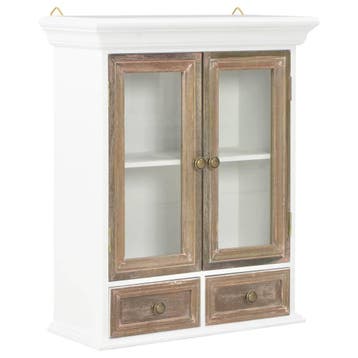 vidaXL Wandkast 49x22x59 cm bewerkt hout wit, Verzenden, Nieuw, Wit