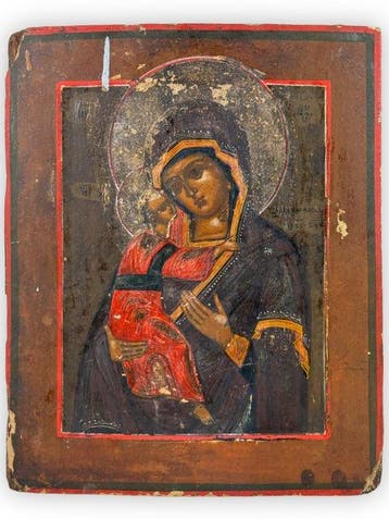 Icoon - Moeder Gods van Vladimir - Ei-tempera op paneel -