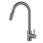 Keukenkraan gun metal | Uittrekbare sproeikop | Nieuw, Minder dan 50 cm, Overige kleuren, Verzenden, Nieuw