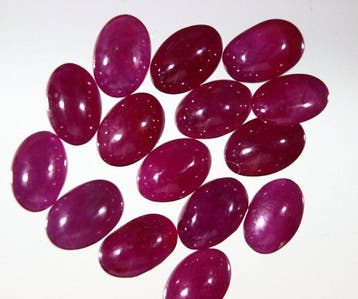 Uitstekende Ct. 9,40 Ruby - Verzameling van ovaal Cabochon -