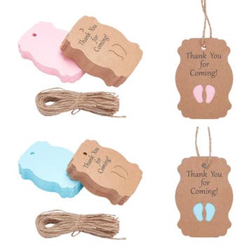 50 x Mix Baby Shower kaartjes Jongen-meisje - Afm. 50 x 7..., Ophalen of Verzenden, Nieuw