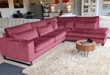 Hoekbank Naarden - hoekbanken - Roze, Nieuw, 150 cm of meer, Stof, 250 tot 300 cm