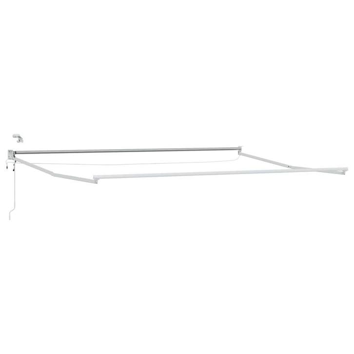 vidaXL Elektrisch uitschuifbaar zonnescherm frame Wit 5 x 3, Tuin en Terras, Zonneschermen, Nieuw, Verzenden