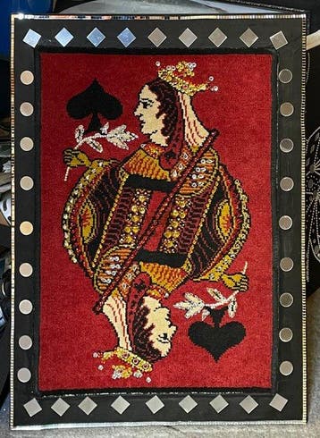 Wandtapijt - 75 cm - 55 cm - Hartenkoningin wandtapijt, Nieuw