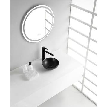 Wiesbaden Kimo Waskom Rond - 28x10cm - Keramiek - Mat Zwart, Ophalen of Verzenden, Nieuw