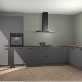Onyxgrijze keuken Napels 51471, Verzenden, Nieuw