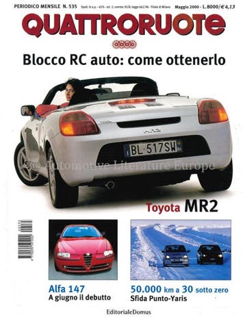 2000 QUATTRORUOTE MAGAZINE 535 ITALIAANS, Nieuw, Author