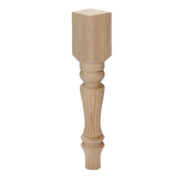 Koloniale houten tafelpoot met cannelures 750x110mm, Ophalen of Verzenden, Nieuw, Grenenhout, Tafelpoot