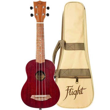 Flight NUS380 Coral Soprano Ukulele met Sapele Body, Walnut, Ophalen of Verzenden, Nieuw