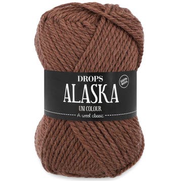 DROPS Alaska Uni Colour - 70 chocolade - Wol Garen, Ophalen of Verzenden, Nieuw