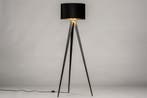 Rietveld Vloerlampen - Zwart, Goud - Stof, Metaal, Verzenden, Nieuw