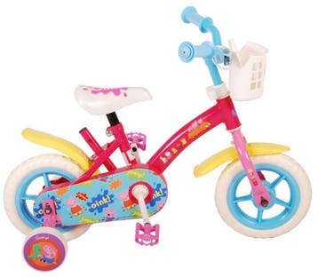 Peppa Pig Kinderfiets - Meisjes - 10 inch - Roze/Blauw - Doo, Overige merken, Zijwieltjes, Nieuw, Ophalen of Verzenden