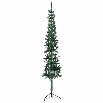 vidaXL Kunstkerstboom half met standaard smal 120 cm groen, Verzenden, Nieuw