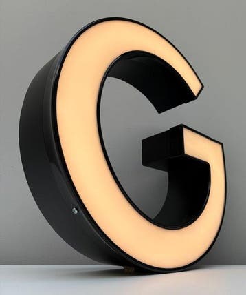 Letter G” - Lichtbak - Kunststof, Aluminium