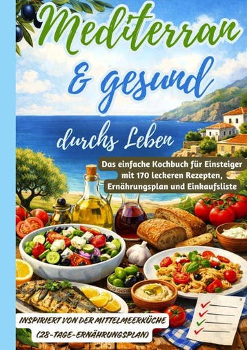 Mediterran & Gesund Durchs Leben: Das Einfache Kochbuch Für, Ophalen of Verzenden, Nieuw, Sina Moretti
