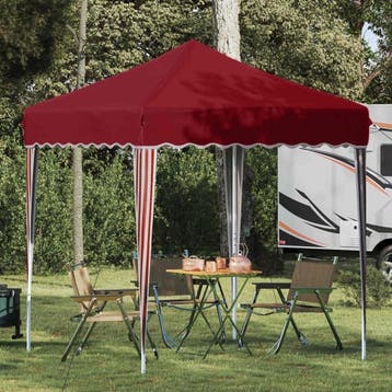 vidaXL Pop-up partytent 195 x 195 x 245 cm Bordeauxrood, Verzenden, Nieuw, Partytent