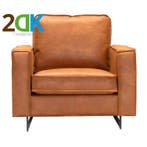 Tweedekans - Fauteuil - Riverdance - leer Colorado cognac 03, Ophalen of Verzenden, Nieuw, Leer