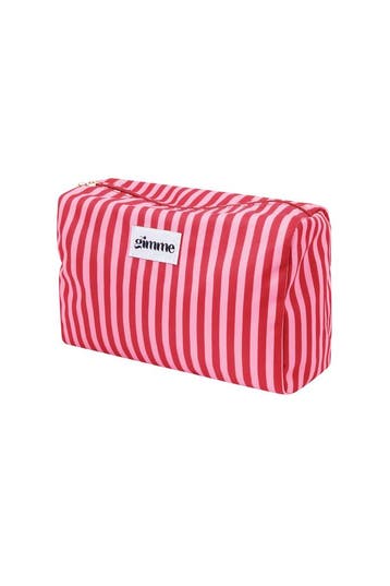 Goudlief Make-up tas kleine strepen - roze rood, Verzenden, Nieuw, Roze