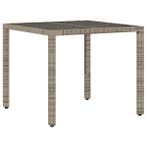 Tuinmeubel Grey 90x90 | Tweedekansje | OP=OP, Tuin en Terras, Tuintafels, Ophalen of Verzenden, Nieuw, Ovaal, Kunststof