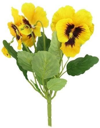 Viooltje Pansy Kunst Geel Pick 30 cm, Ophalen of Verzenden, Nieuw