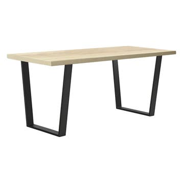 Trapeziumpoot tafelpoot 75-55x72 cm set van 2 zwart mat, Verzenden, Nieuw