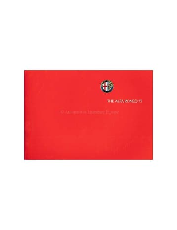 1987 ALFA ROMEO 75 BROCHURE ENGELS, Nieuw, Alfa Romeo, Author