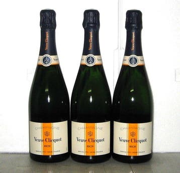 Veuve Clicquot, Rich - Champagne Brut - 3 Flessen (0.75, Nieuw