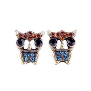 Fako Bijoux - Oorbellen - Steker - Uiltjes - Retro - Brons -, Verzenden, Nieuw