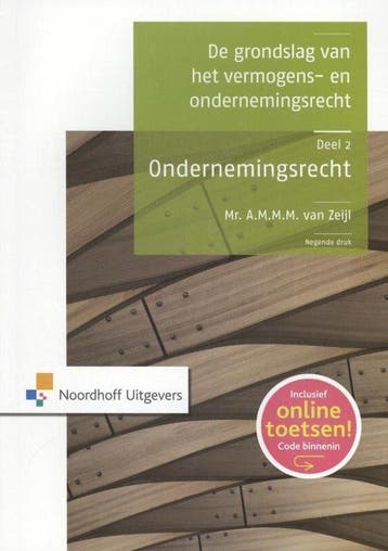 9789001834098 De grondslag van het vermogens- en ondernem..., Boeken, Verzenden, Zo goed als nieuw, A.M.M.M. van Zeijl