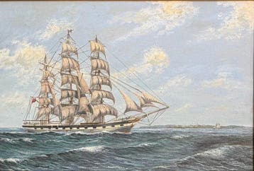 English School (XX) - TIMARU - Fresh Breeze Astern, Antiek en Kunst