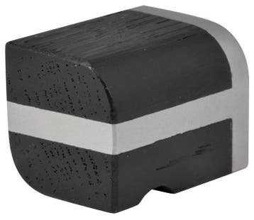 Meubelknop PIET BOON PB22M mat rvs/eikenhout zwart 22 mm, Verzenden, Nieuw