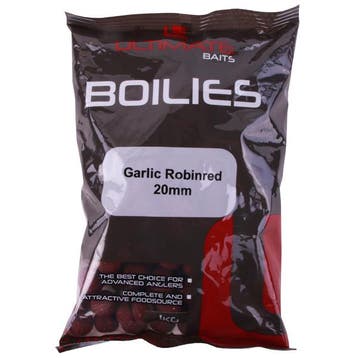 Ultimate Baits Boilies 20mm 1kg - Garlic Robinred, Verzenden, Nieuw, Overige typen